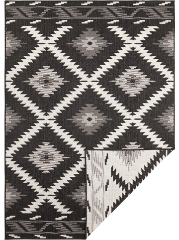 NORTHRUGS Indoor-/ Outdoor-Teppich "Malibu" in Schwarz/ Creme