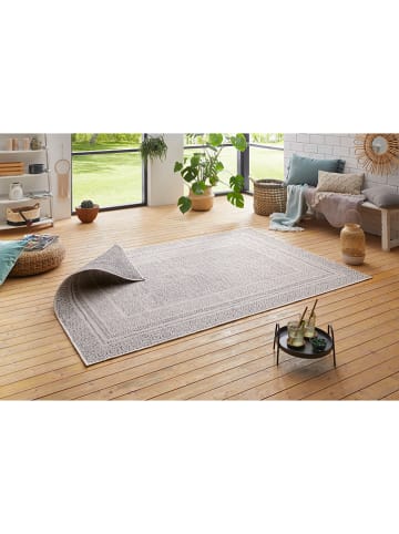 WHITE LABEL Indoor-/outdoortapijt zwart/crème