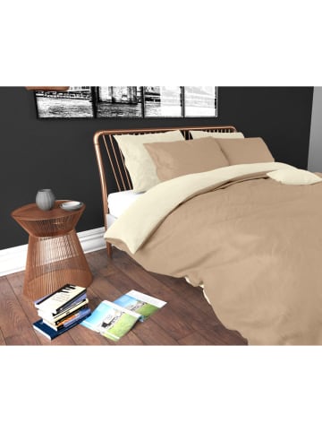 Sleeptime Microvezel beddengoedset "Twin Face" taupe/crème