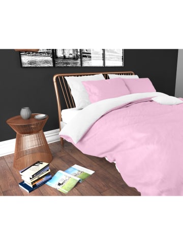 Sleeptime Microvezel beddengoedset "Twin Face" lichtroze/wit