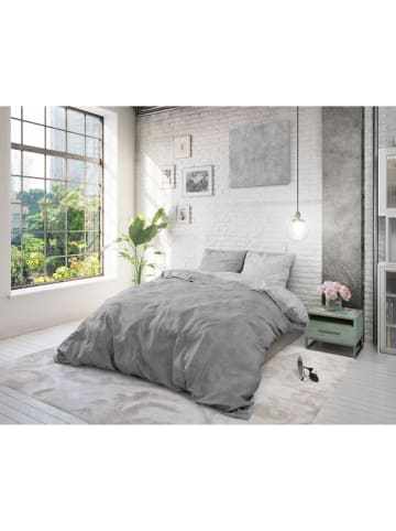 Sleeptime Flanell-Bettwäsche-Set in Grau