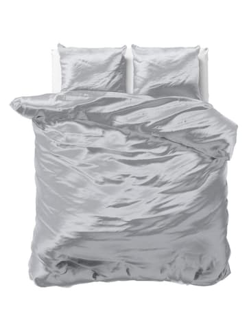 Sleeptime Micropercal satijn beddengoedset "Beauty Skin Care" zilverkleurig