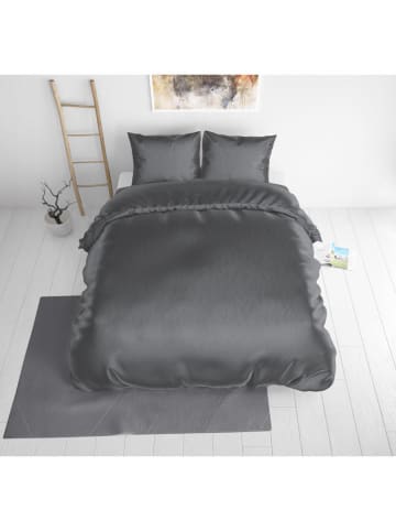 Sleeptime Micropercal satijn beddengoedset "Beauty Skin Care" antraciet