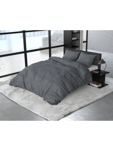 Sleeptime Flanellen beddengoedset  "Jason" antraciet