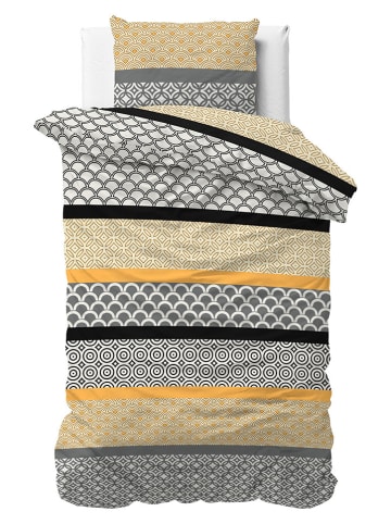 Sleeptime Beddengoedset  "Chezka" wit/zwart/geel