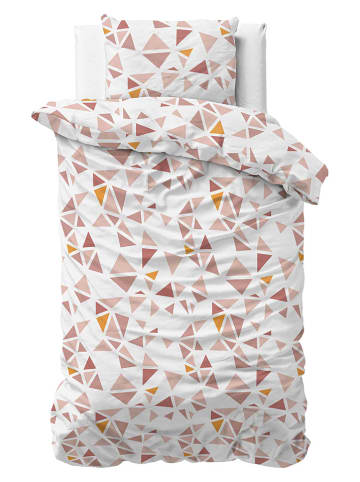 Sleeptime Komplet pościeli "Bella" w kolorze biało-jasnoróżowym