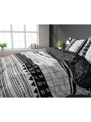 Sleeptime Beddengoedset  "Artic Stripe" wit/zwart