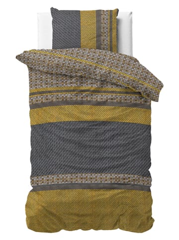 Sleeptime Bettwäsche-Set "Altor Goud" in Grau/ Gelb