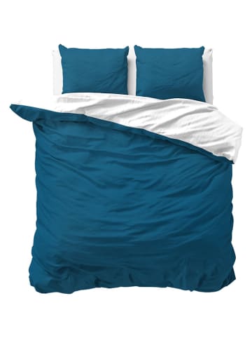 Sleeptime Komplet pościeli "Twin Face" w kolorze granatowo-białym z mikrowłókna