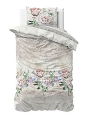 Sleeptime Bettwäsche-Set "Lovely Flower" in Beige/ Rosa