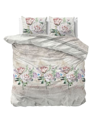 Sleeptime Beddengoedset  "Lovely Flower" beige/lichtroze