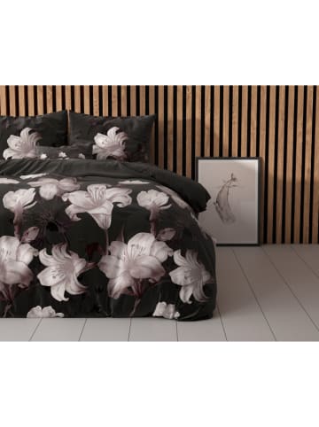 Sleeptime Bettwäsche-Set "Dark Flower" in Schwarz/ Weiß