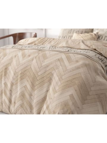 Sleeptime Bettwäsche-Set "Visgraat" in Beige/ Creme