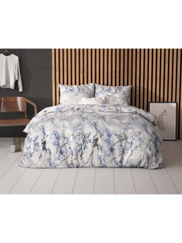 Sleeptime Microvezel beddengoedset "Glamour Ocean" wit/blauw