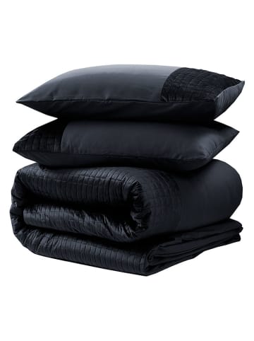 Sleeptime Microvezel beddengoedset "Velvet Band" zwart