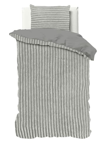Sleeptime Komplet pościeli "Rib Teddy" w kolorze szarym