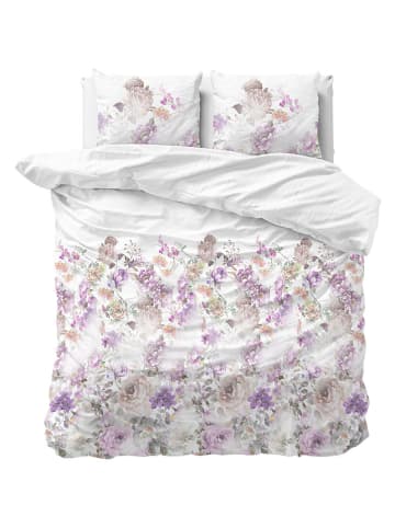 Sleeptime Komplet pościeli "Jenice" w kolorze biało-jasnoróżowo-fioletowym