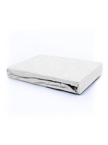 Sleeptime Prześcieradło "Teddy" w kolorze białym na gumce