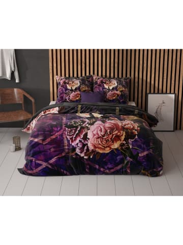 Sleeptime Microvezel beddengoedset "Marise" zwart/paars/lichtroze