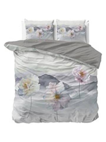 Sleeptime Microvezel beddengoedset "Annique" wit/grijs