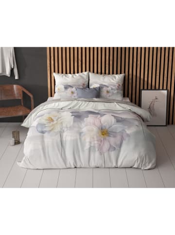 Sleeptime Microvezel beddengoedset "Annique" wit/grijs
