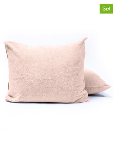 Sleeptime 2-delige set: kussenhoezen "Teddy" lichtroze