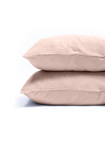 Sleeptime 2-delige set: kussenhoezen "Teddy" lichtroze