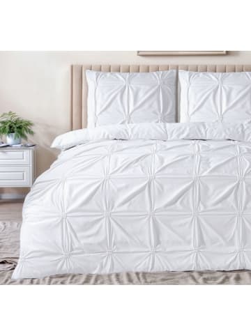 Sleeptime Microvezel beddengoedset "Punch Pintuck" wit