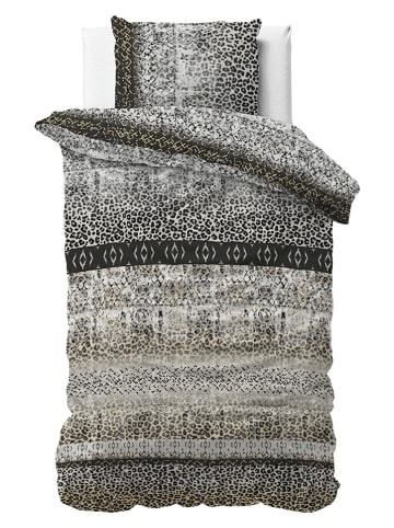 Sleeptime Komplet pościeli "September" w kolorze szaro-czarnym z mikrowłókna