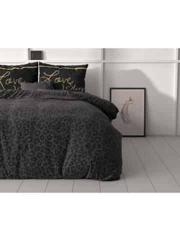 Sleeptime Microvezel beddengoedset "Dark Sleep" zwart/goudkleurig