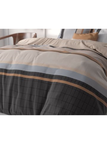 Sleeptime Microvezel beddengoedset "Darina" crème/antraciet/lichtblauw