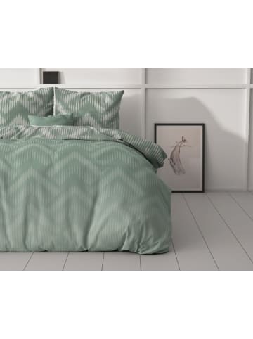 Sleeptime Komplet pościeli "Wavey Shades" w kolorze miętowo-białym z mikrowłókna