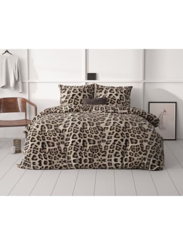 Sleeptime Microvezel beddengoedset "Deep Panther" beige/zwart/bruin