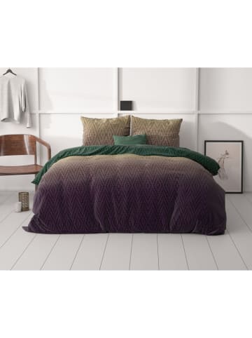 Sleeptime Mikrofaser-Bettwäsche-Set "Warm Knits" in Braun