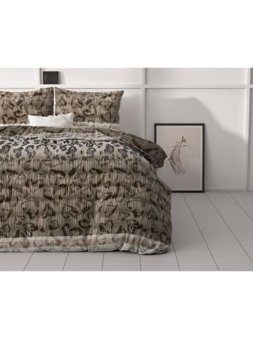 Sleeptime Mikrofaser-Bettwäsche-Set "Tiger Leopard" in Braun/ Schwarz/ Creme