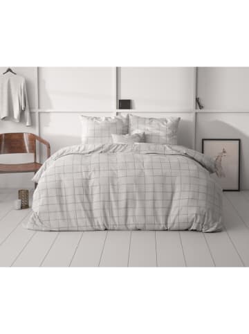 Sleeptime Microvezel beddengoedset "Check It" grijs/zwart