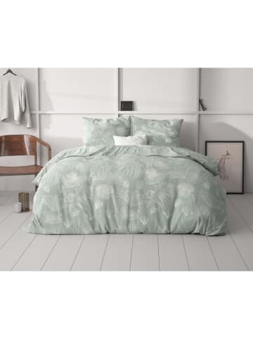 Sleeptime Mikrofaser-Bettwäsche-Set "Delight" in Türkis/ Weiß