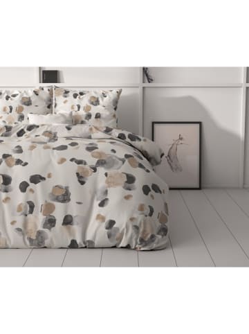Sleeptime Mikrofaser-Bettwäsche-Set "Spotty" in Weiß/ Beige