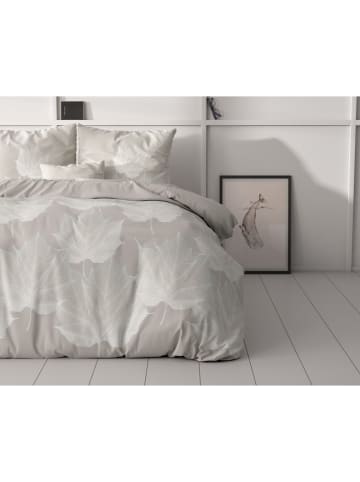 Sleeptime Mikrofaser-Bettwäsche-Set "Lisa" in Grau/ Weiß