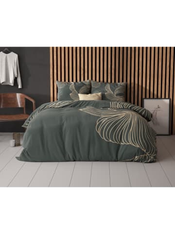 Sleeptime Mikrofaser-Bettwäsche-Set "Blair" in Grau/ Beige