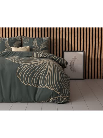 Sleeptime Mikrofaser-Bettwäsche-Set "Blair" in Grau/ Beige