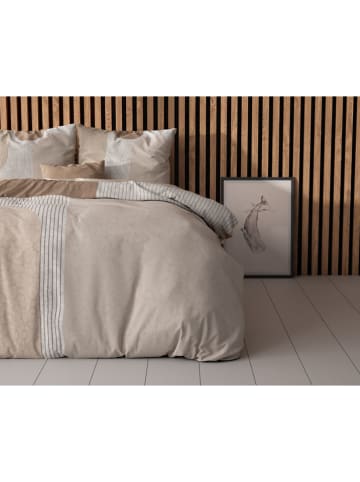 Sleeptime Microvezel beddengoedset "Teddy" wit/beige