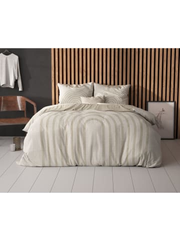 Sleeptime Microvezel beddengoedset "Lobna" wit/beige