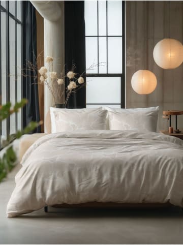 Sleeptime Bettwäsche-Set "Ginkgo Whisper" in Beige/ Creme