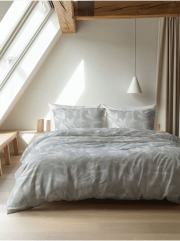 Sleeptime Flanellen beddengoedset  "Rosa" grijs/wit