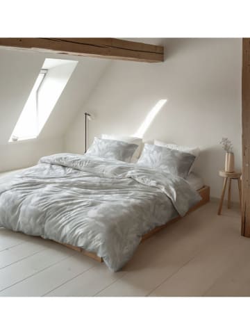 Sleeptime Flanellen beddengoedset  "Rosa" grijs/wit