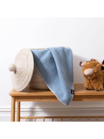 Native Home Wollen babydeken blauw - (L)90 x (B)70 cm