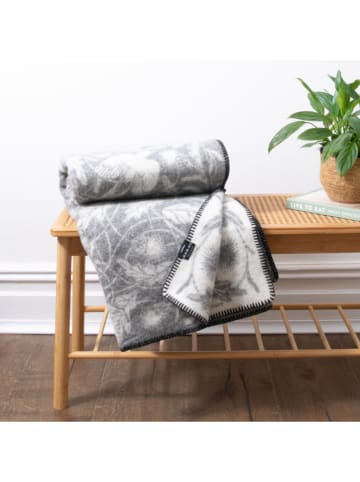 Native Home Wollen deken ''Bird'' grijs