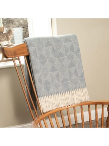 Native Home Wełniany koc "Diamond" w kolorze błękitnym