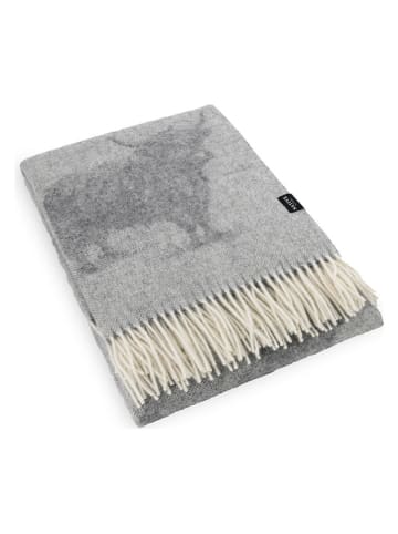 Native Home Wollen deken ''Highland Cow'' grijs